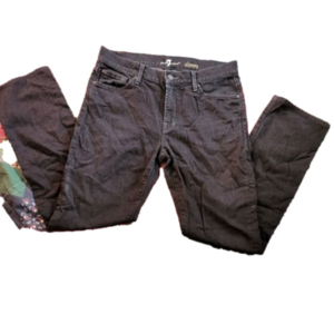 7 for all mankind slimmy straight leg black jeans